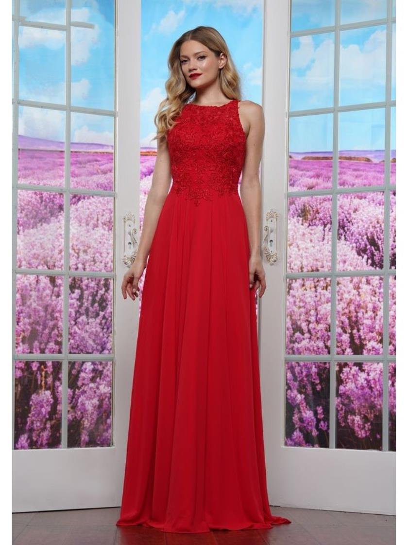 Prom Dresses Long Formal Fitted Evening Prom Dress Red