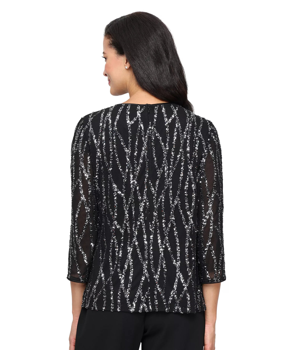Alex Evenings 84961016 Sequin Formal Plus Size Top