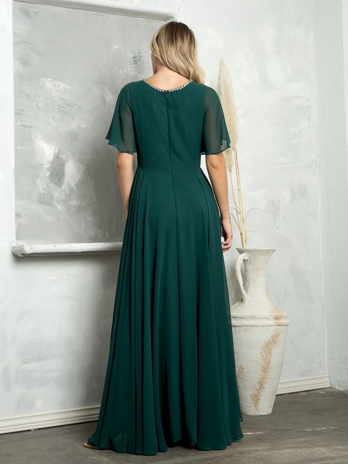 Mother of the Bride Dresses Long Beaded Mother of the Bride Dress Hunter Green