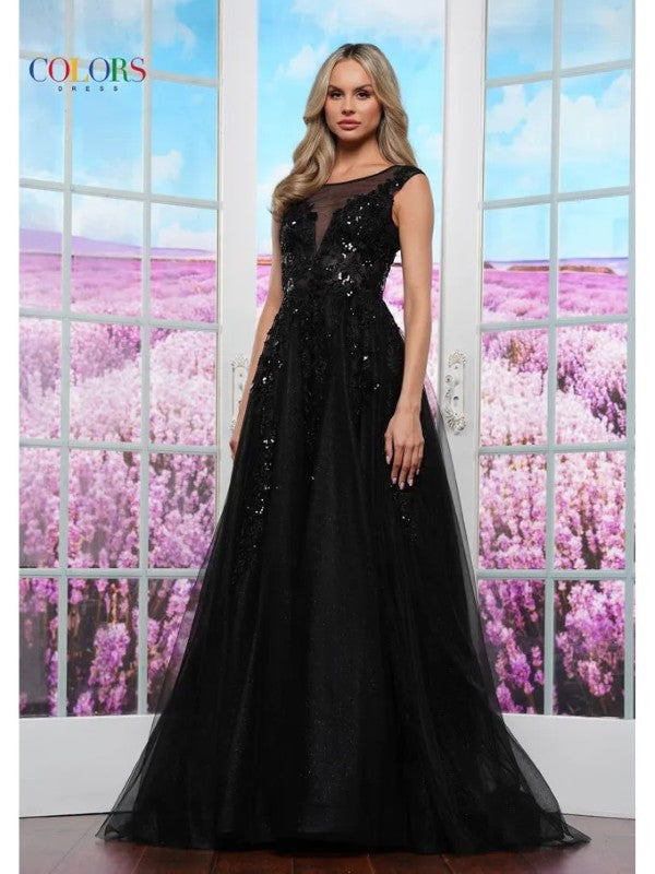 Black Colors 3472 Formal Evening Long Prom Dress Prom Dresses