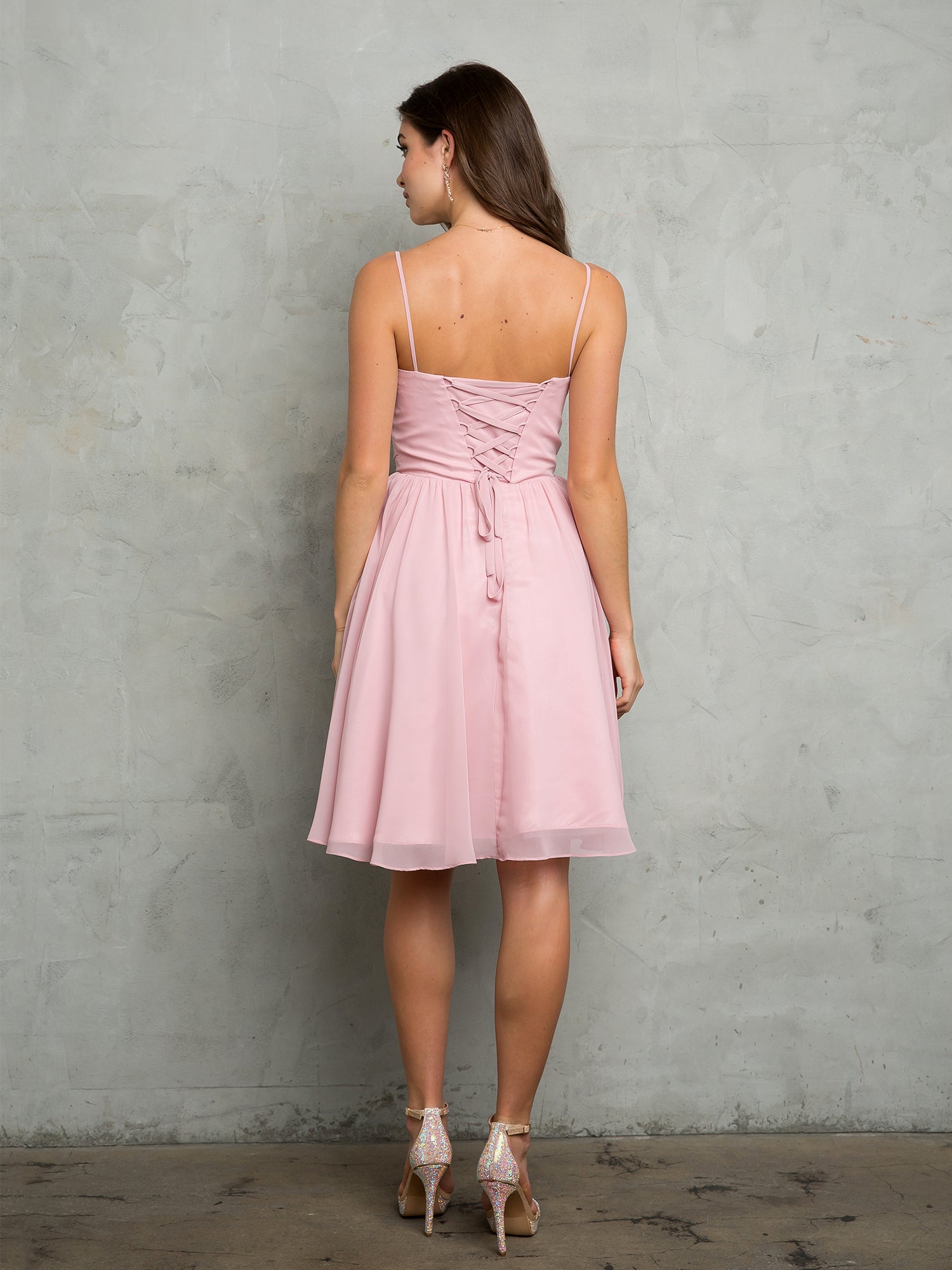 Cocktail Dresses Short Homecoming Chiffon Cocktail Dress Dusty Rose