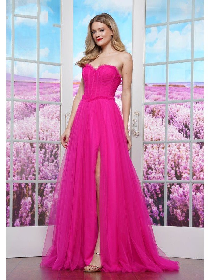 Prom Dresses Formal Ball Gown Long Prom Dress Hot Pink