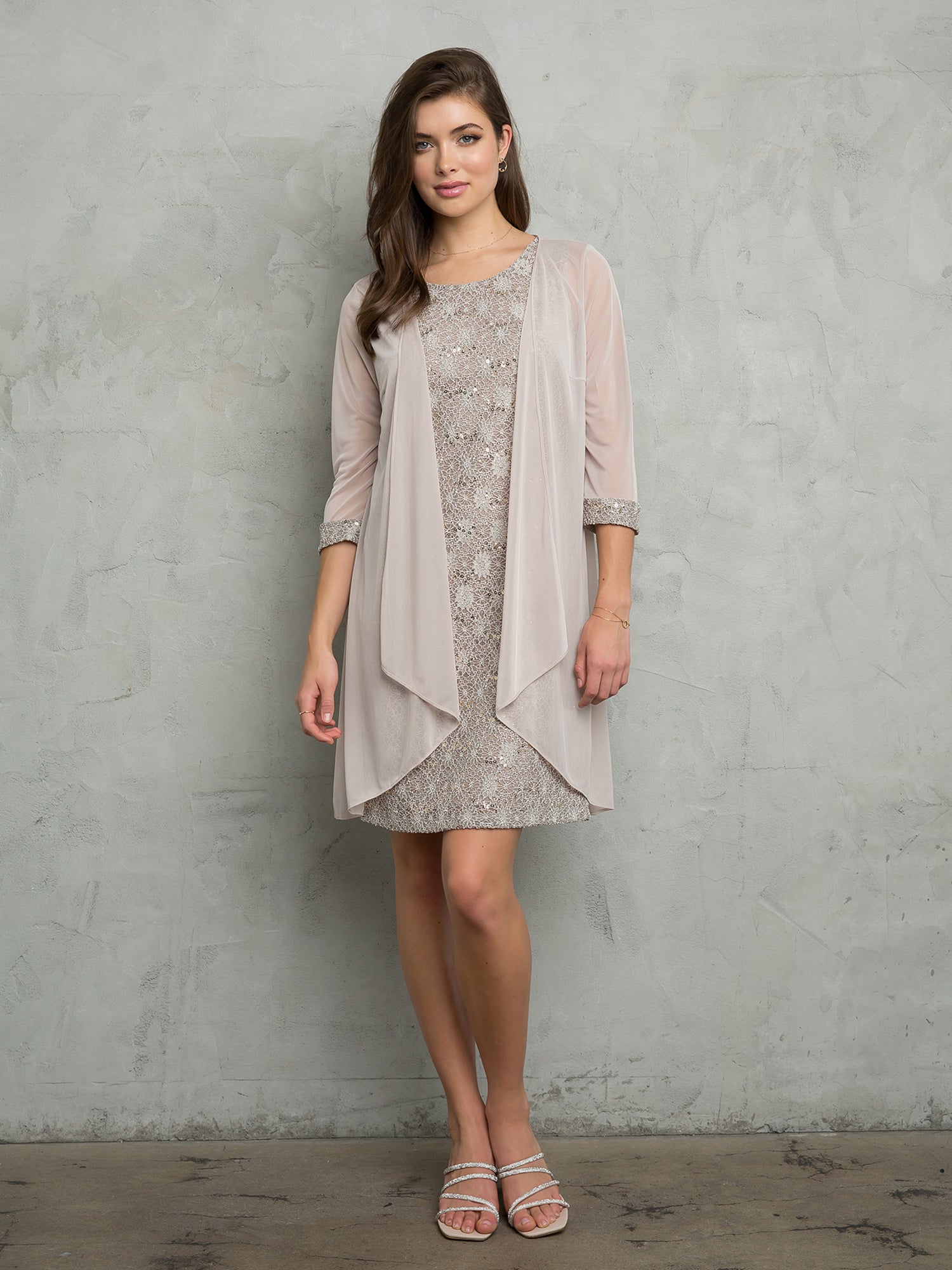 Mother of the Bride Dresses Lace Short Mother of the Bride Dress Sand