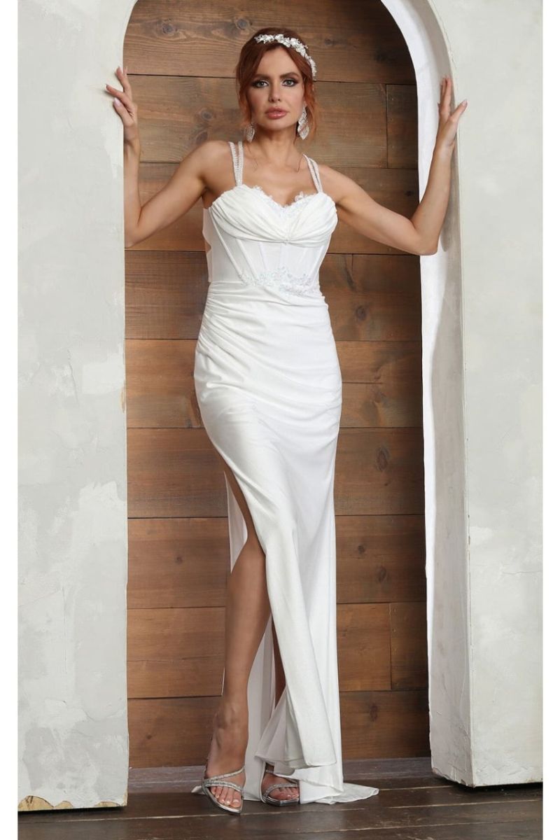 Sweetheart Floor-Length Jersey Prom Sheath Column May Queen RQ8105
