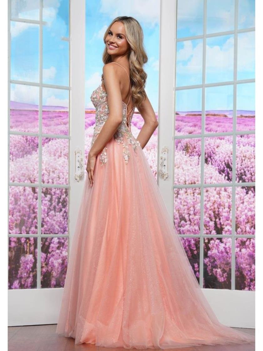 Prom Dresses Long Formal Floral Top Prom Dress Orange