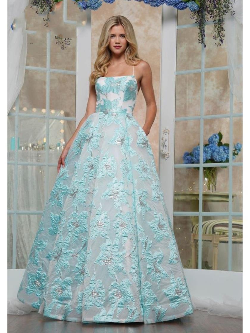 Prom Dresses Long Top Ball Gown Formal Prom Dress Aqua