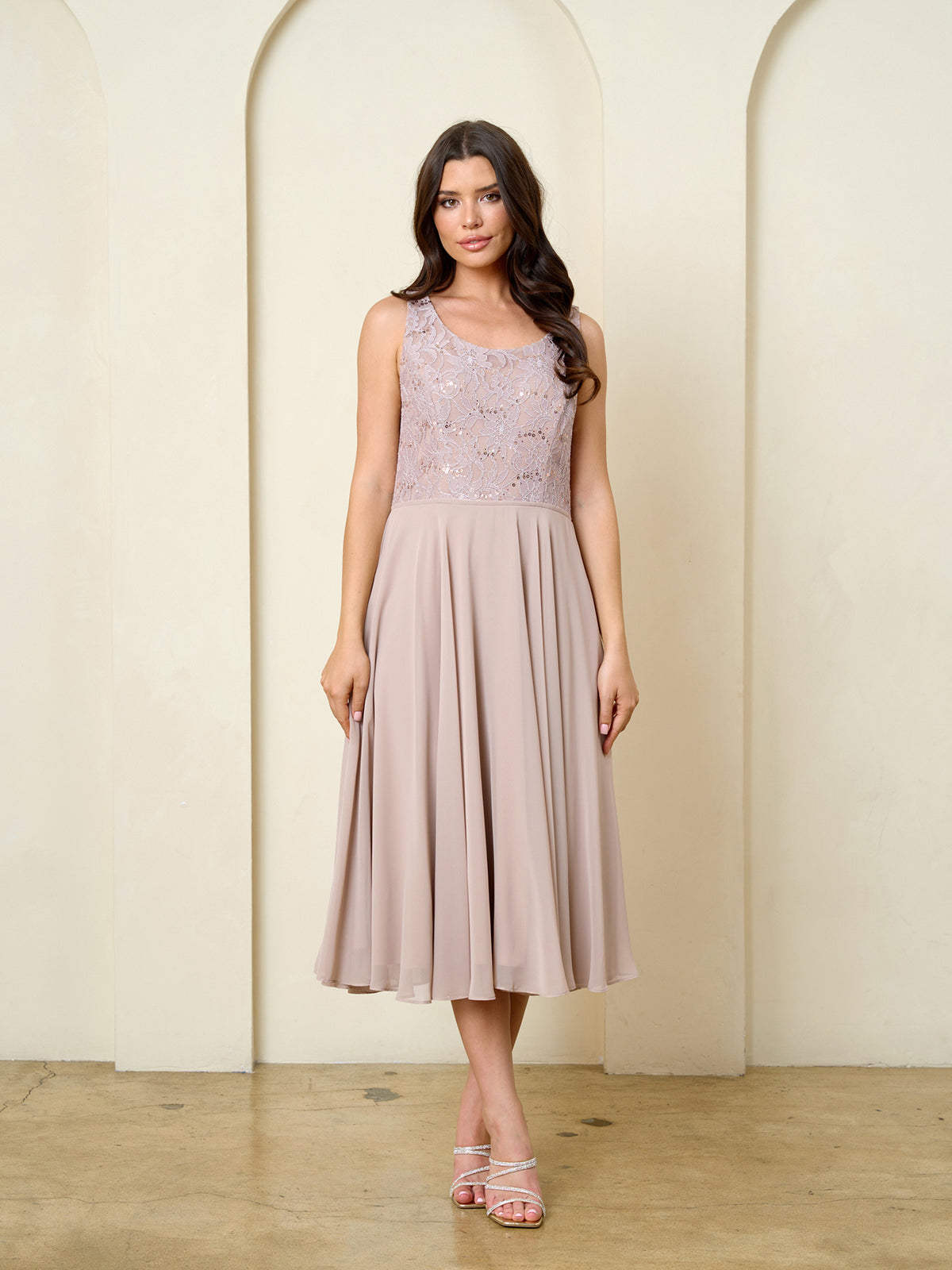 Cocktail Dresses Lace Long Sleeve Short Cocktail Dress Cocoa