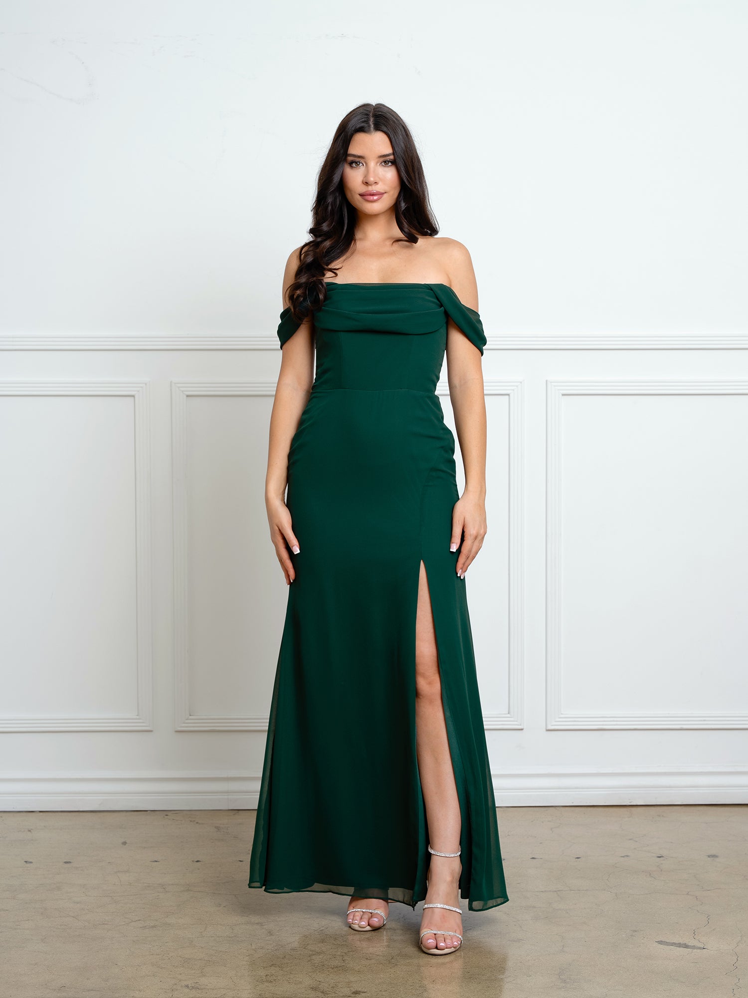 Prom Dresses Fitted Long Formal A Line Prom Dress Hunter Green