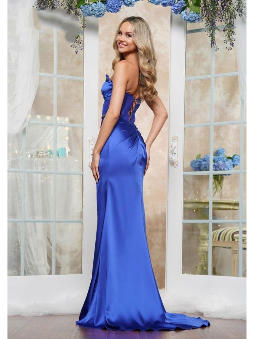 Prom Dresses Long Beaded Bust Fitted Formal Prom Dress Royal