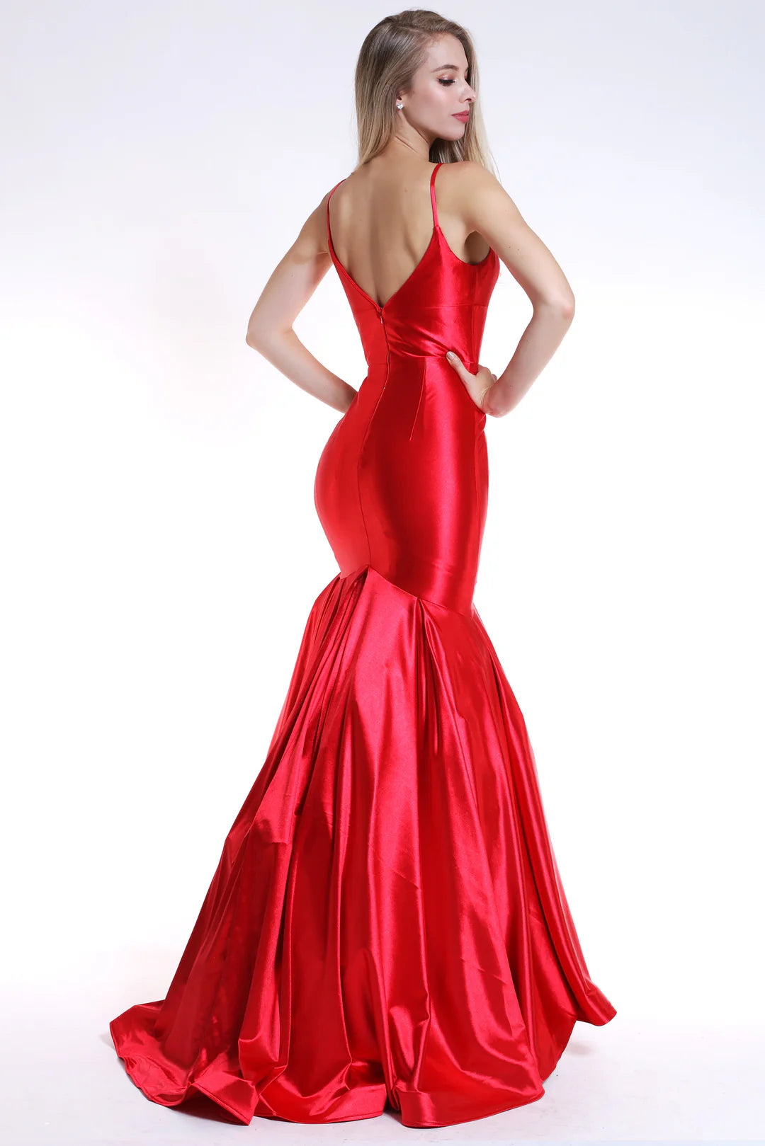 Prom Dresses Long Mermaid Formal Evening Prom Gown Red
