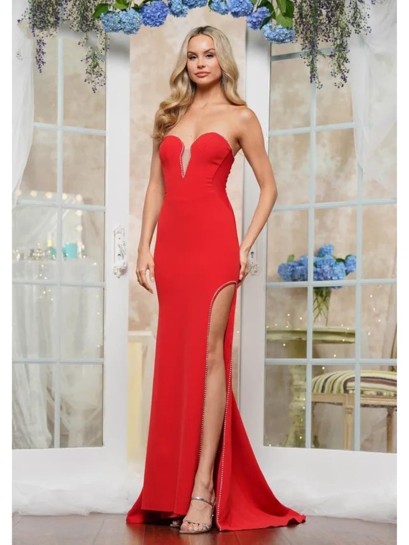 Prom Dresses Long Formal Fitted Prom Dress Red
