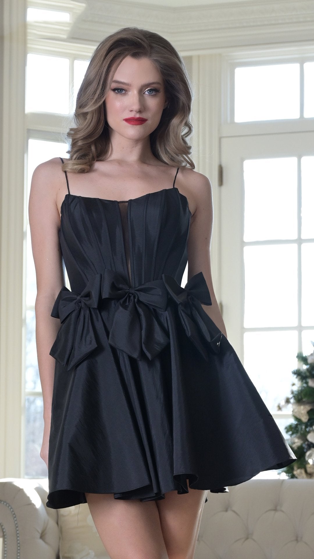 Cocktail Dresses A Line Short Pleated Cocktail Dress Black