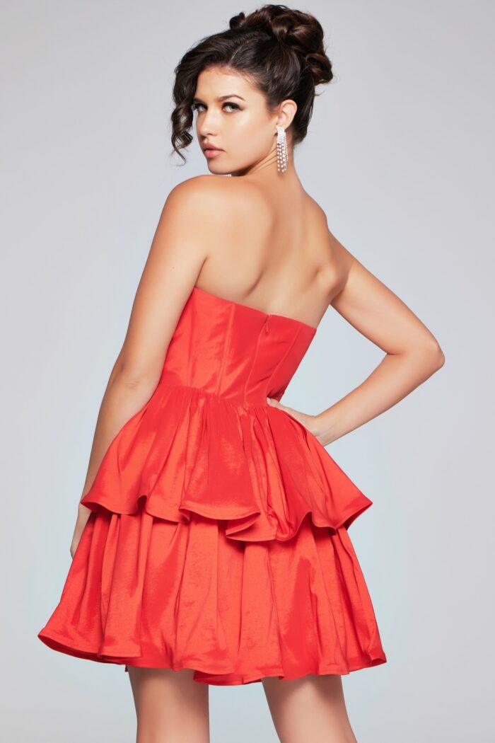 Cocktail Dresses Short Strapless Cocktail Dress Red
