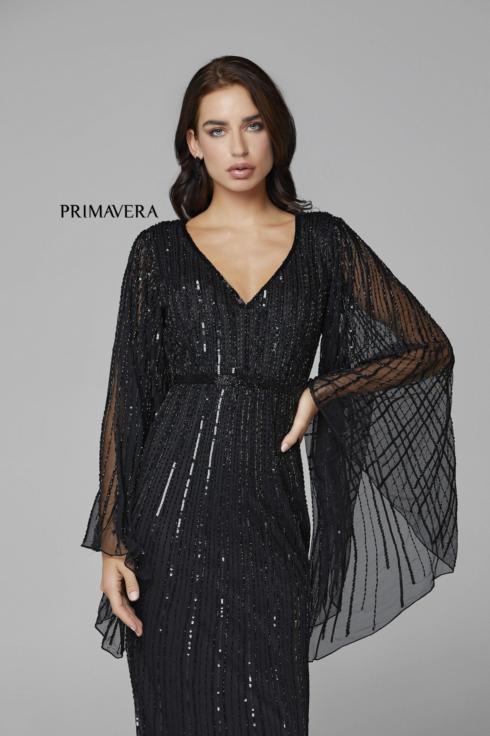 Mother of the Bride Dresses Formal Mother of the Bride Long Fitted Dress Primavera Couture 3672 Black