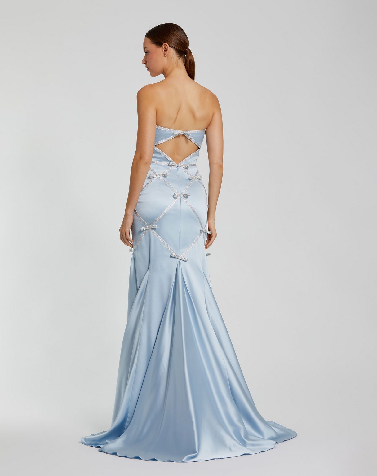 Prom Dresses Fitted Prom Long Formal Evening Dress Powder Blue Silver
