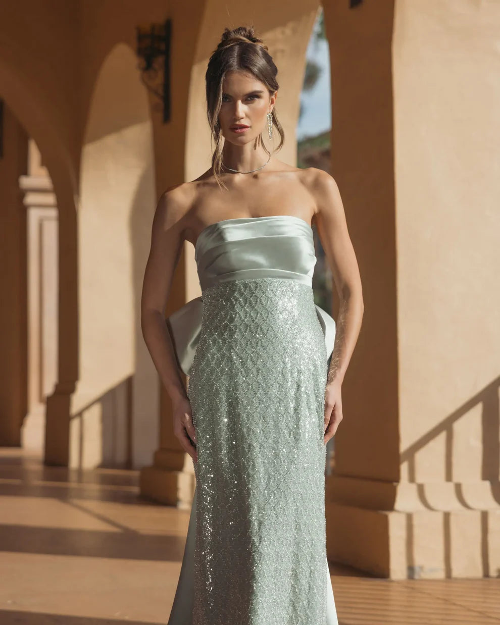 Formal Dresses Long Fitted Formal Evening Prom Dress Sage