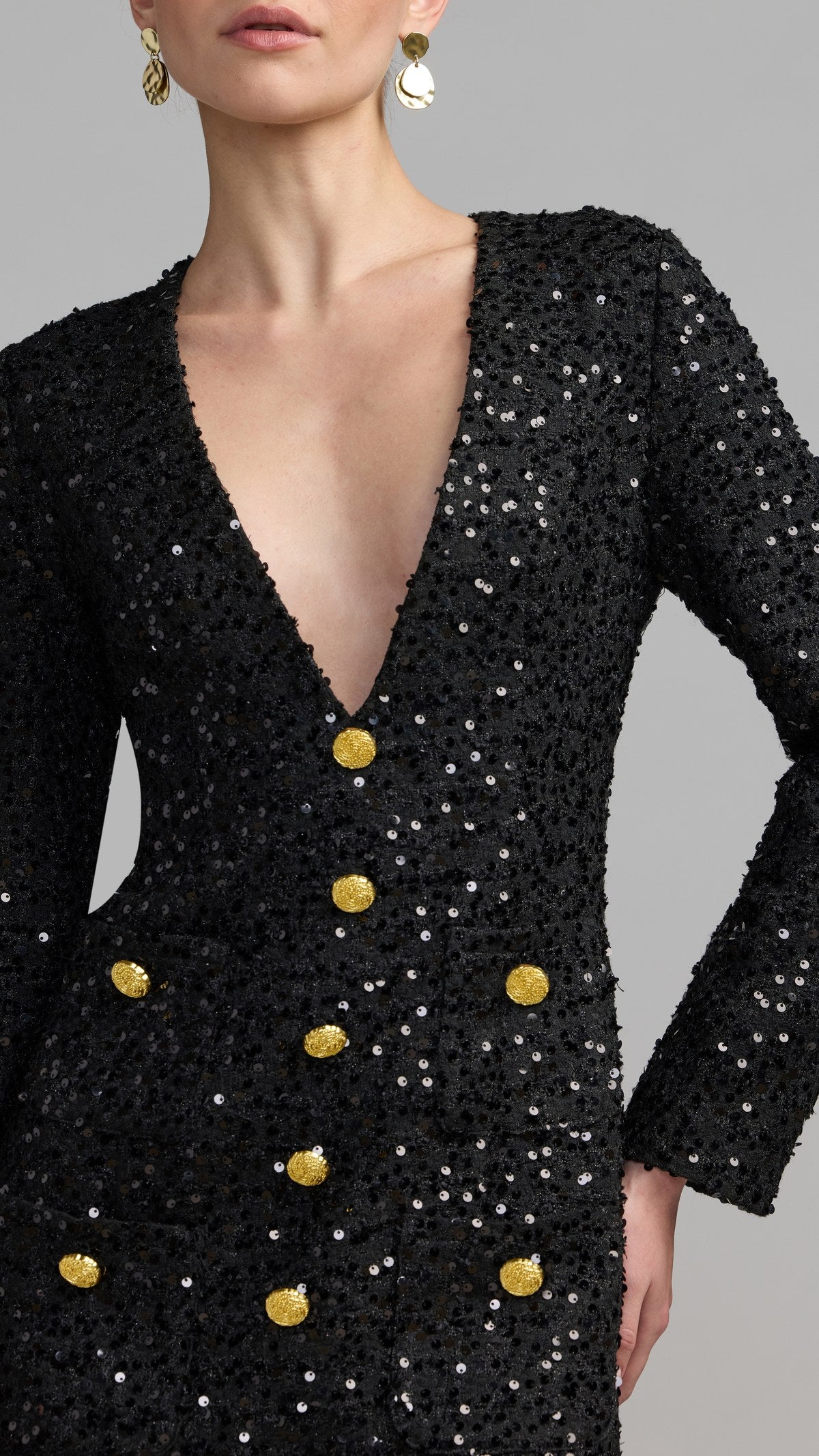 Mac Duggal style 37072 in Black, detail view