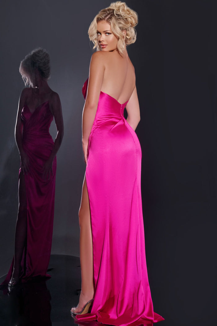 Prom Dresses Long Formal Pleated Prom Dress Fuchsia