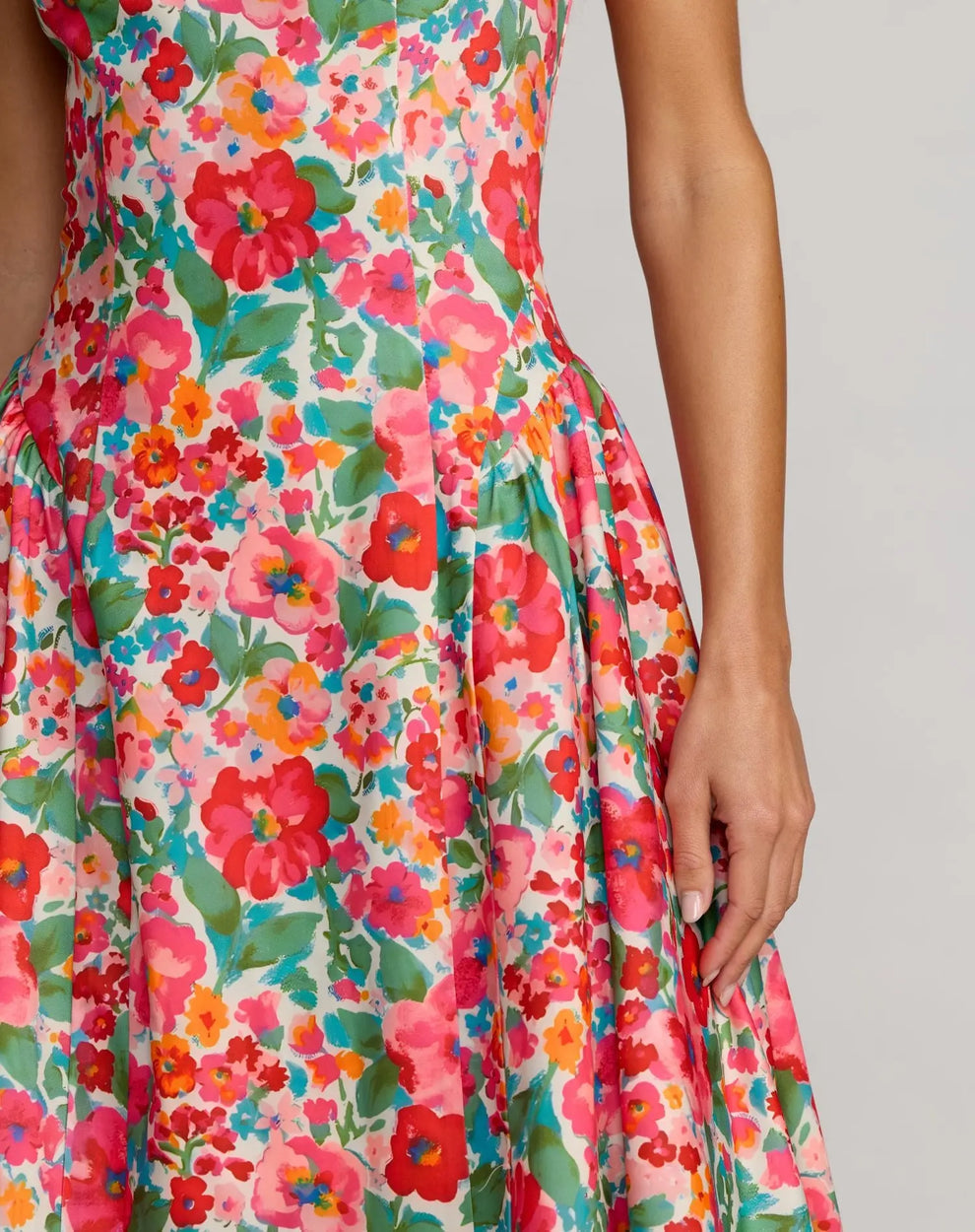 Square Neck Midi Mikado Wedding Guest Fit & Flare Mac Duggal 37155