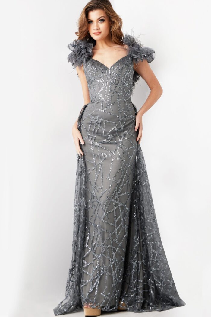 Formal Dresses Mermaid Long Formal Evening Dress Gunmetal