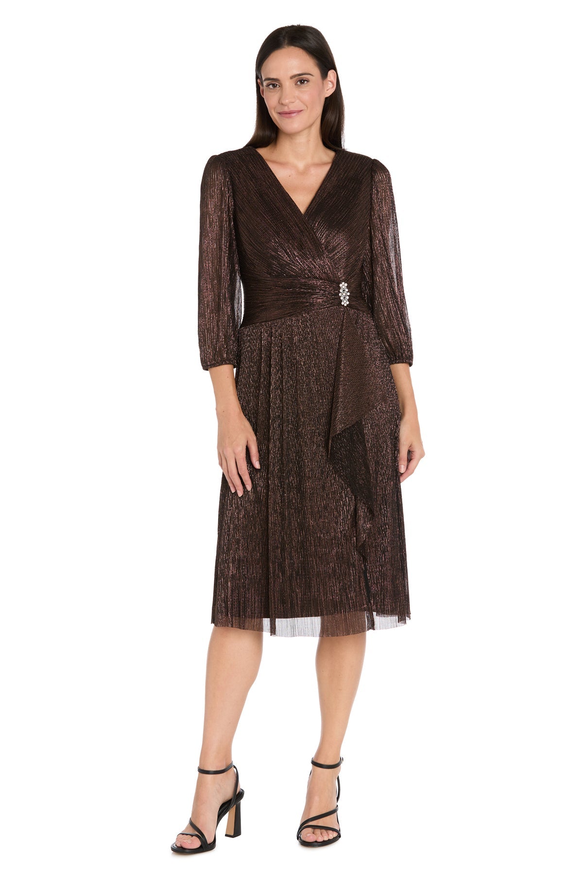 Homecoming Dresses Homecoming Short Metallic Cocktail Dress Bronze
