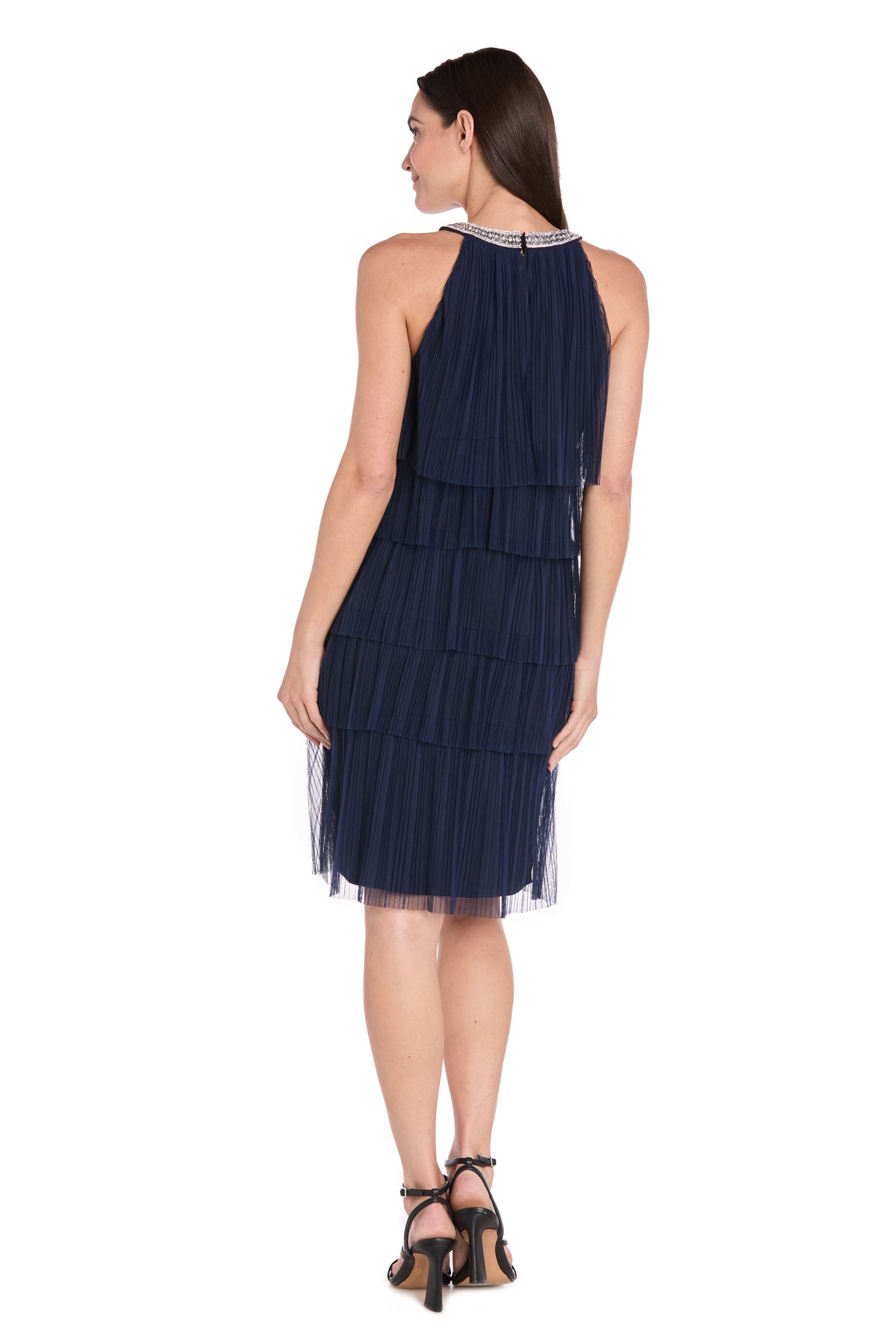 Homecoming Dresses Short Petite Homecoming Ruffle Cocktail Dress Navy