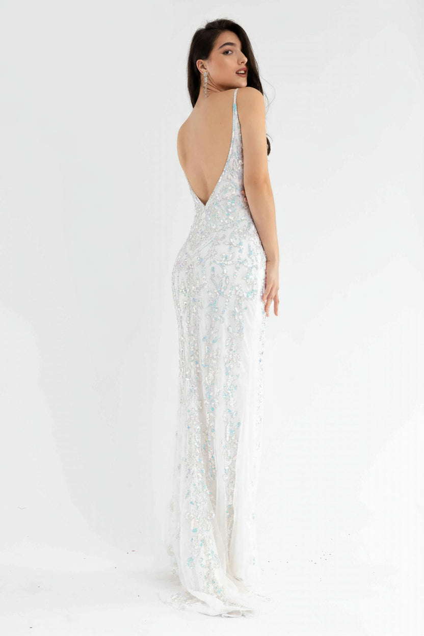 Prom Dresses Formal Long Prom Fitted Dress Ivory