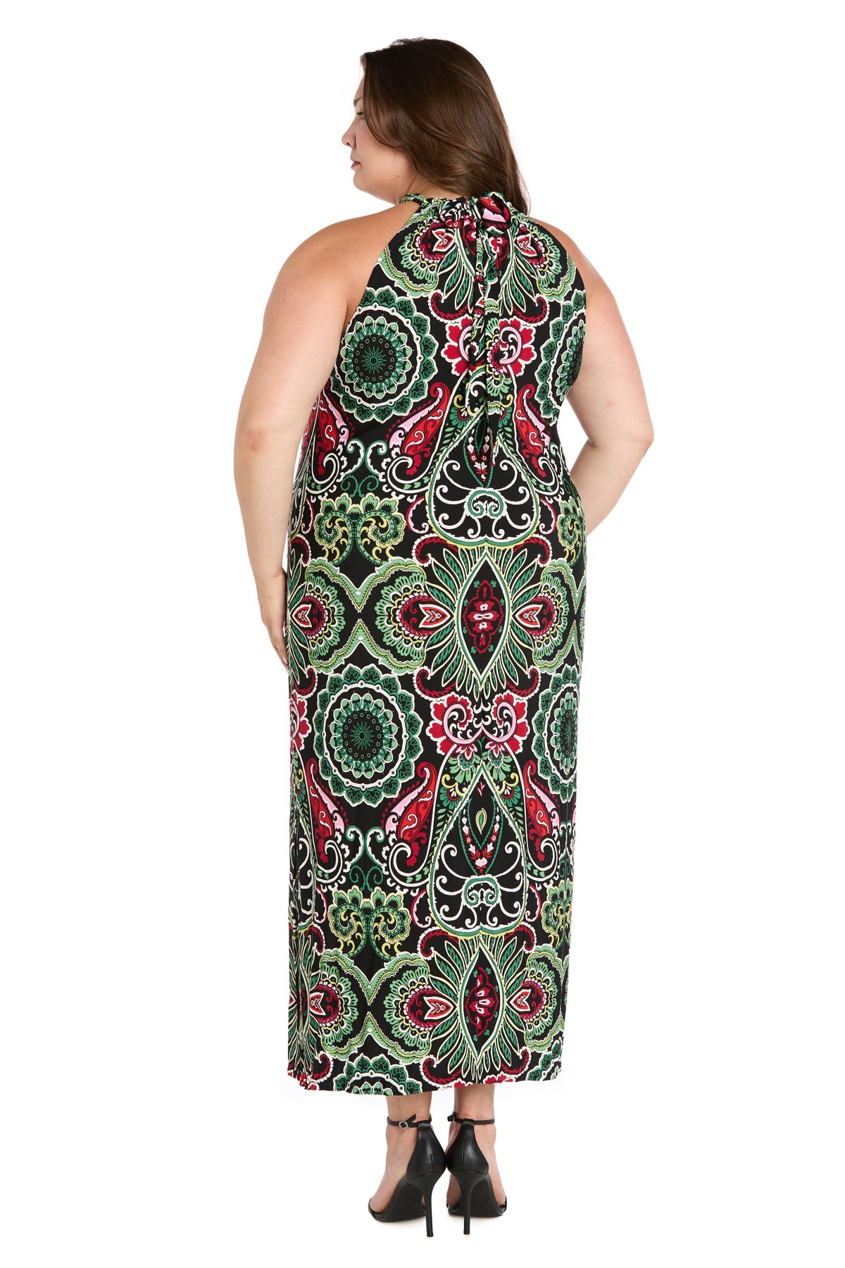 Plus Size Formal Dresses Long Formal Print Plus Size Dress Black/Multi