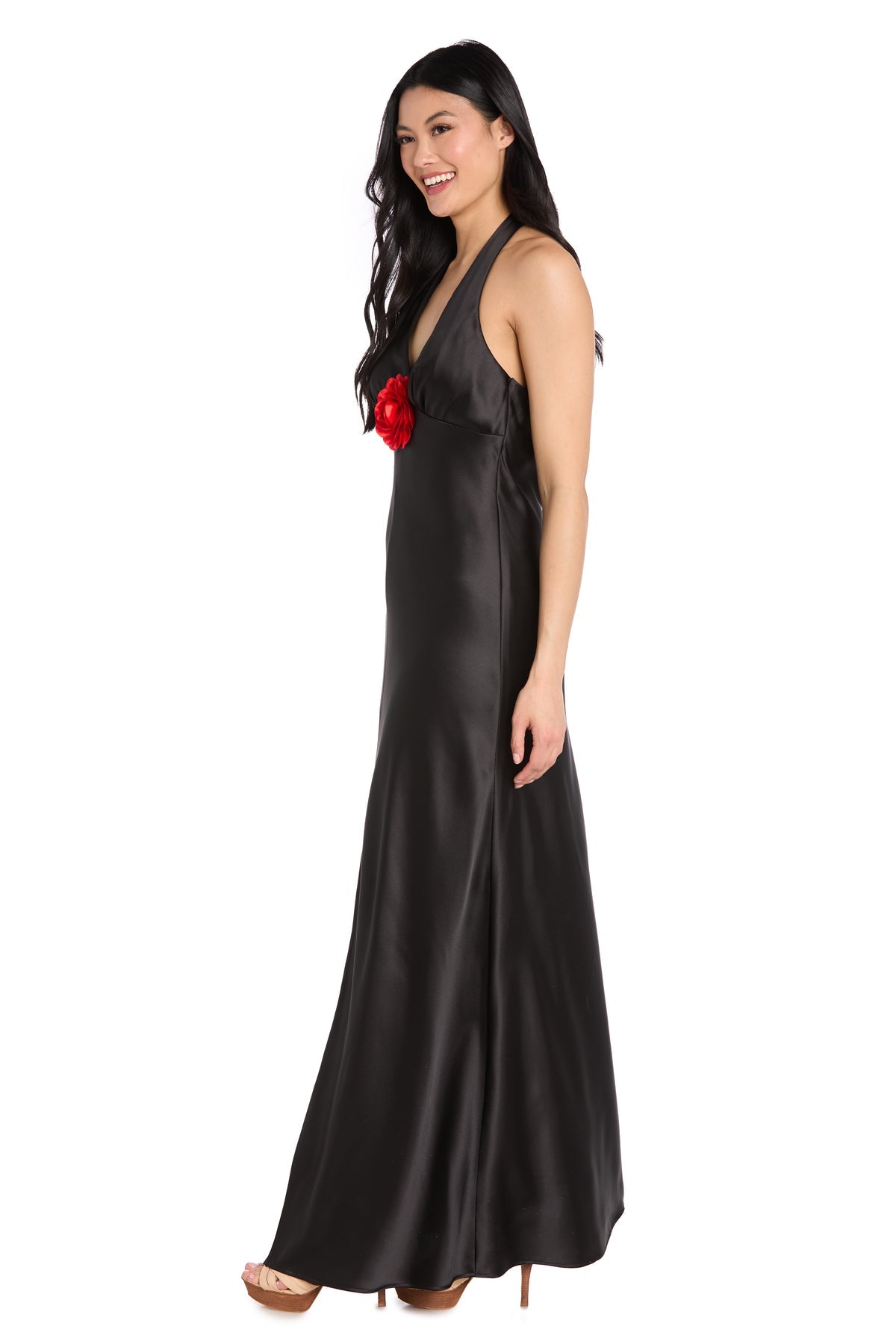 Prom Dresses Fitted Long Formal Evening Dress Black/Red