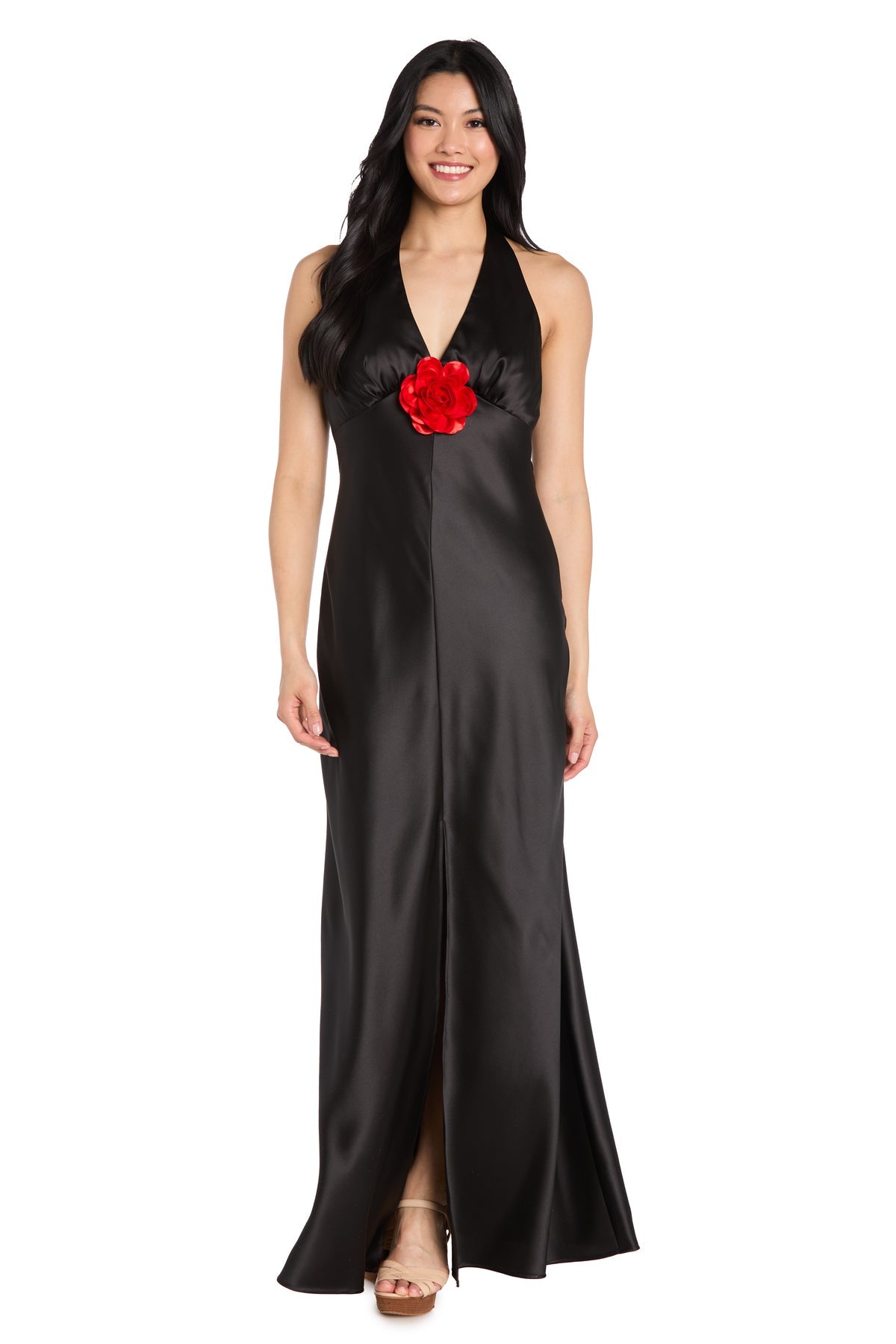 Prom Dresses Fitted Long Formal Evening Dress Black/Red