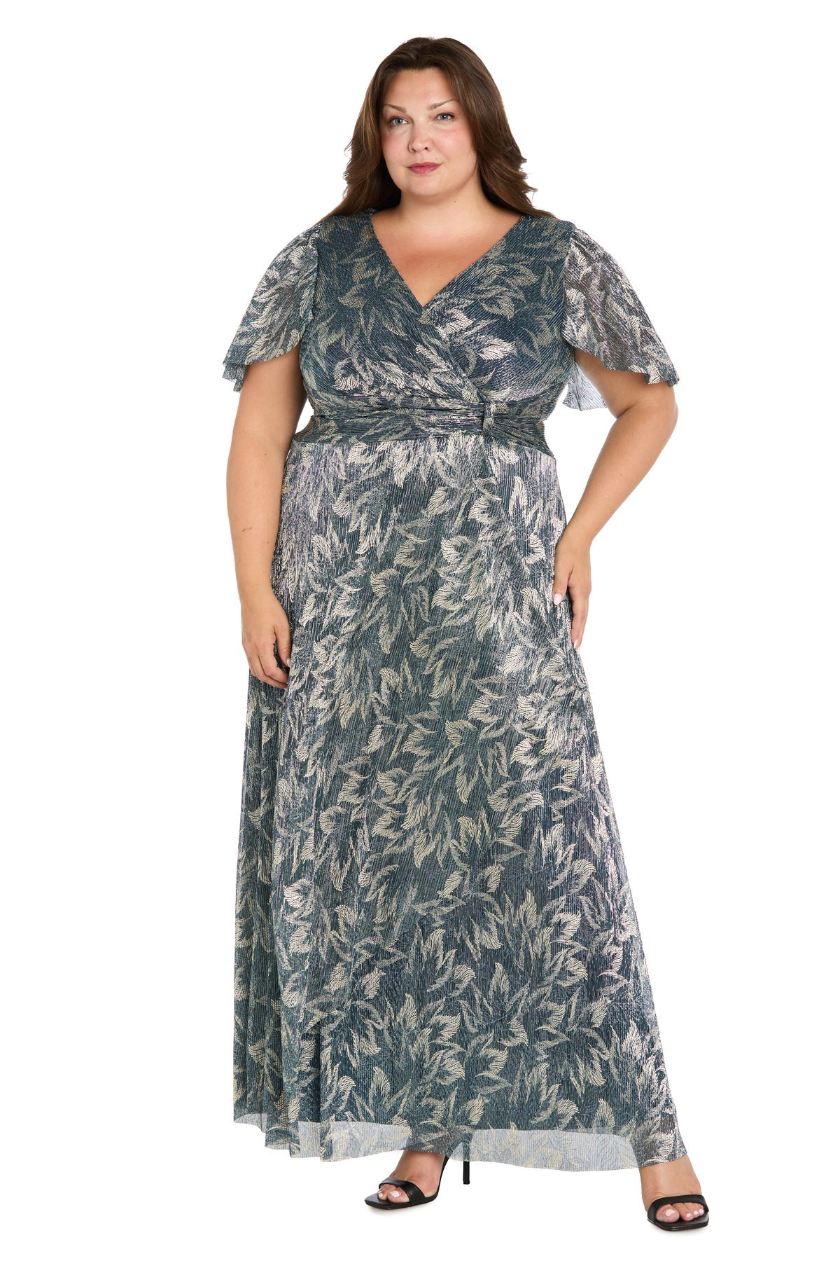 Plus Size Dresses Formal Long Plus Size Dress Spruce/Gold