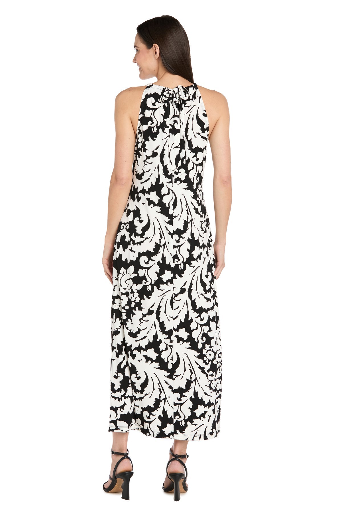 Formal Dresses Long Printed Formal Petite Maxi Dress Black/White
