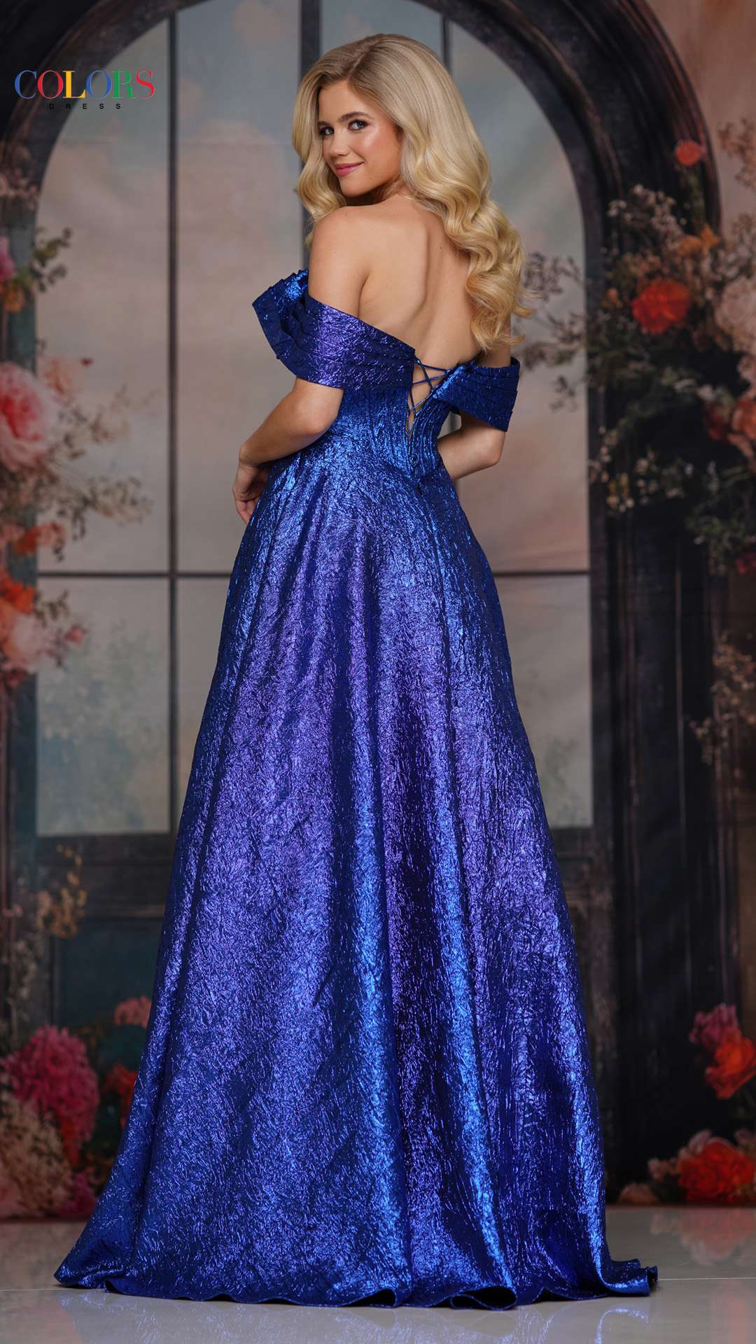 Prom Dresses Glitter Beaded Long Formal Corset A Line Ball Gown Prom Dress Royal