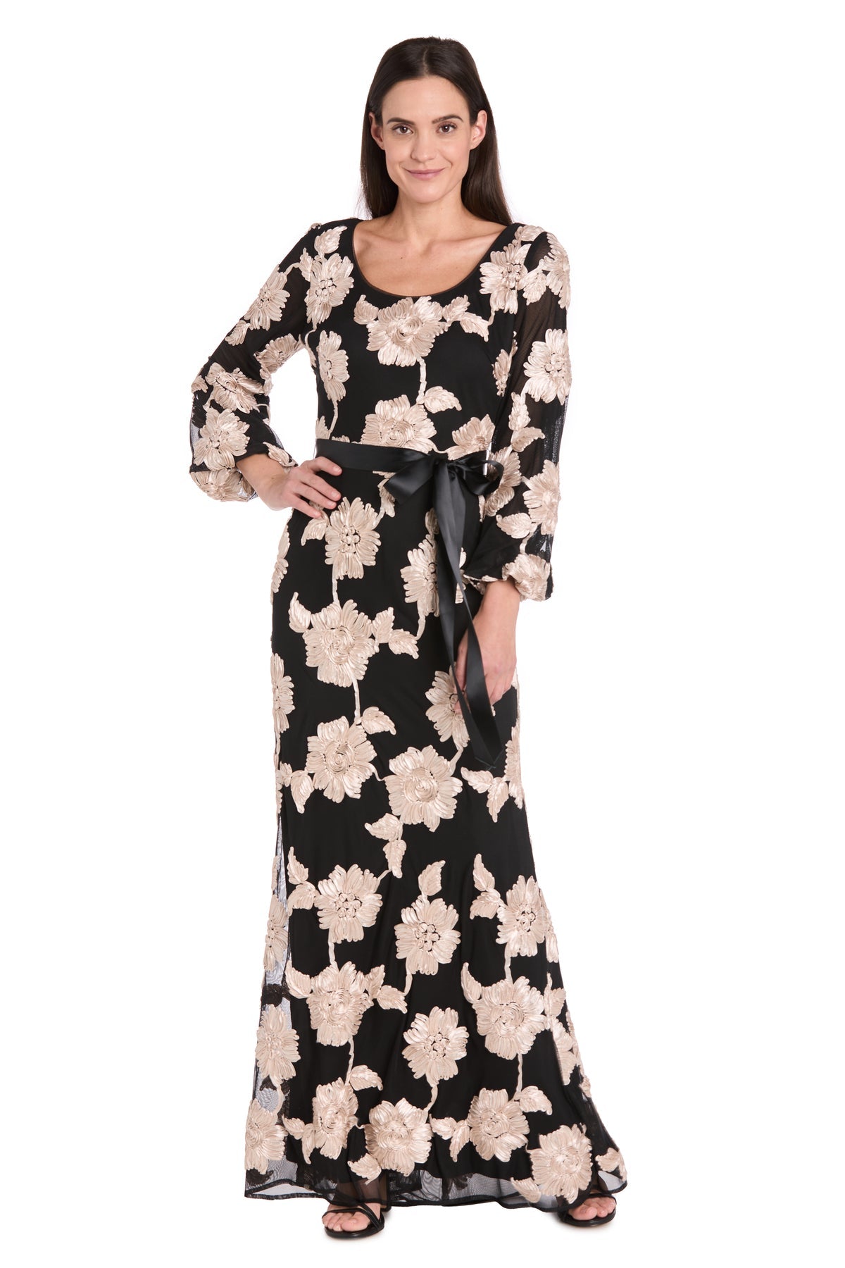 Mother of the Bride Dresses Formal Long Mother of the Bride Petite Dress Black/Champagne