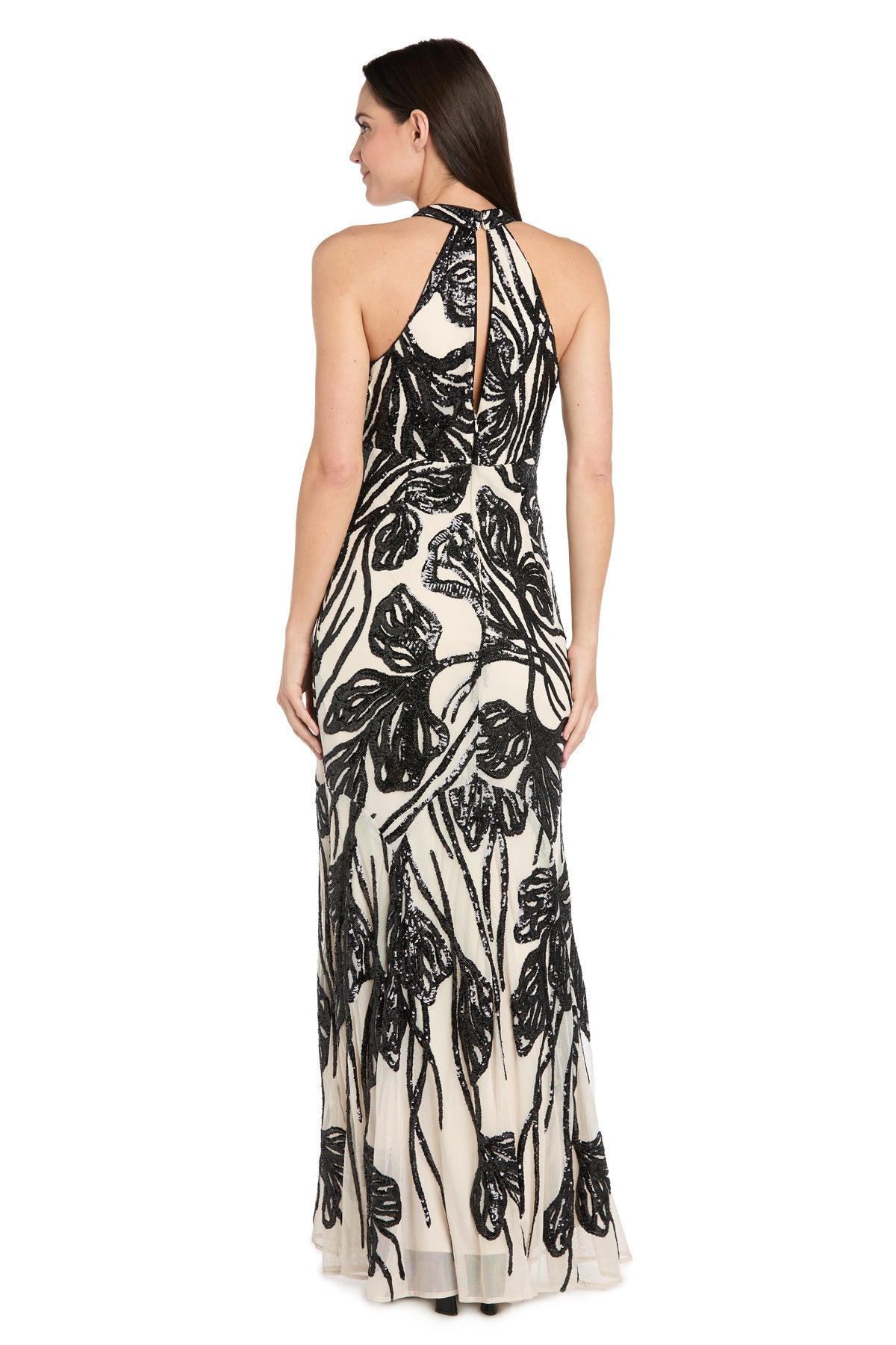 Prom Dresses Sequin Formal Long Prom Petite Dress Black/Champagne