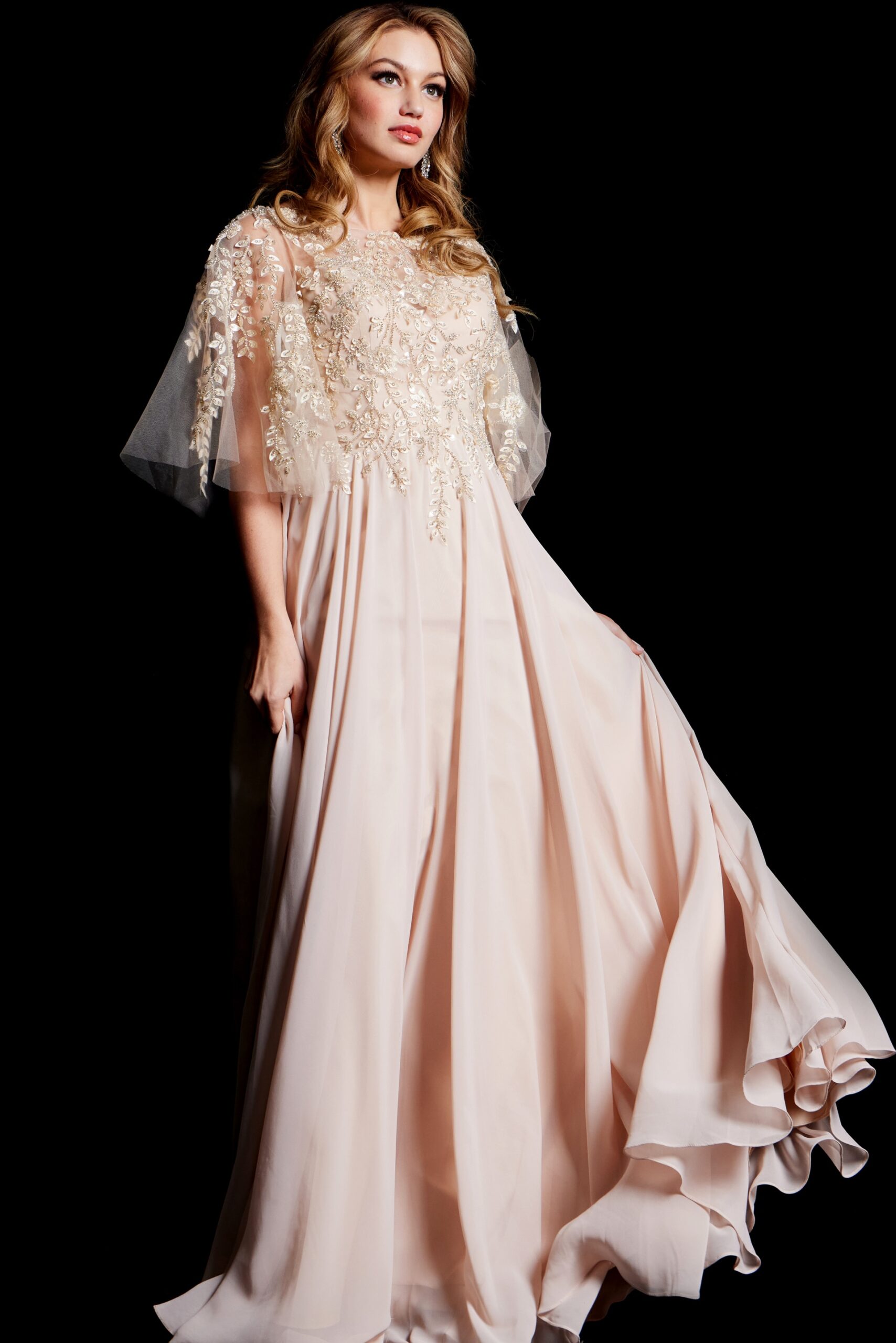 Mother of the Bride Dresses Long Formal A Line Beaded Mother of the Bride Dress Champagne