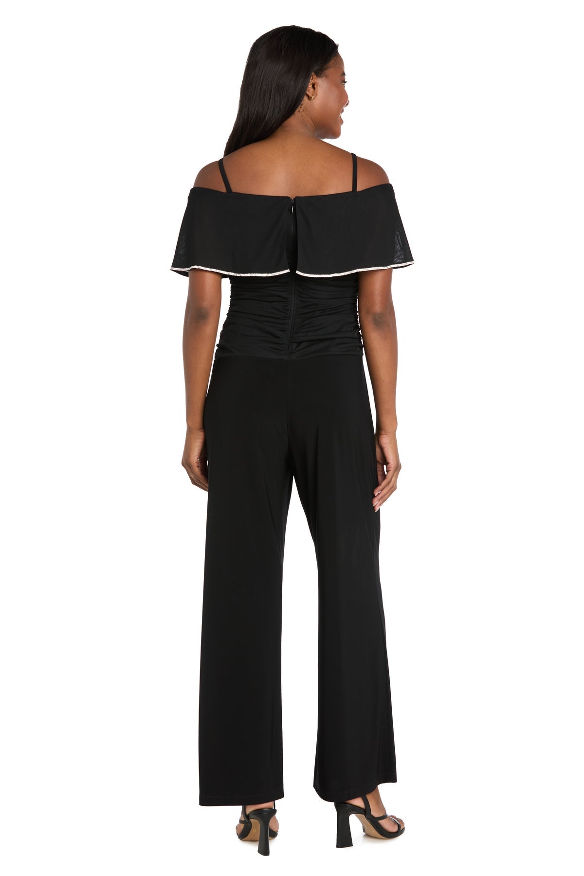 Jumpsuit Long Formal Pleated Jumpsuit R&M Richards 3871 Black