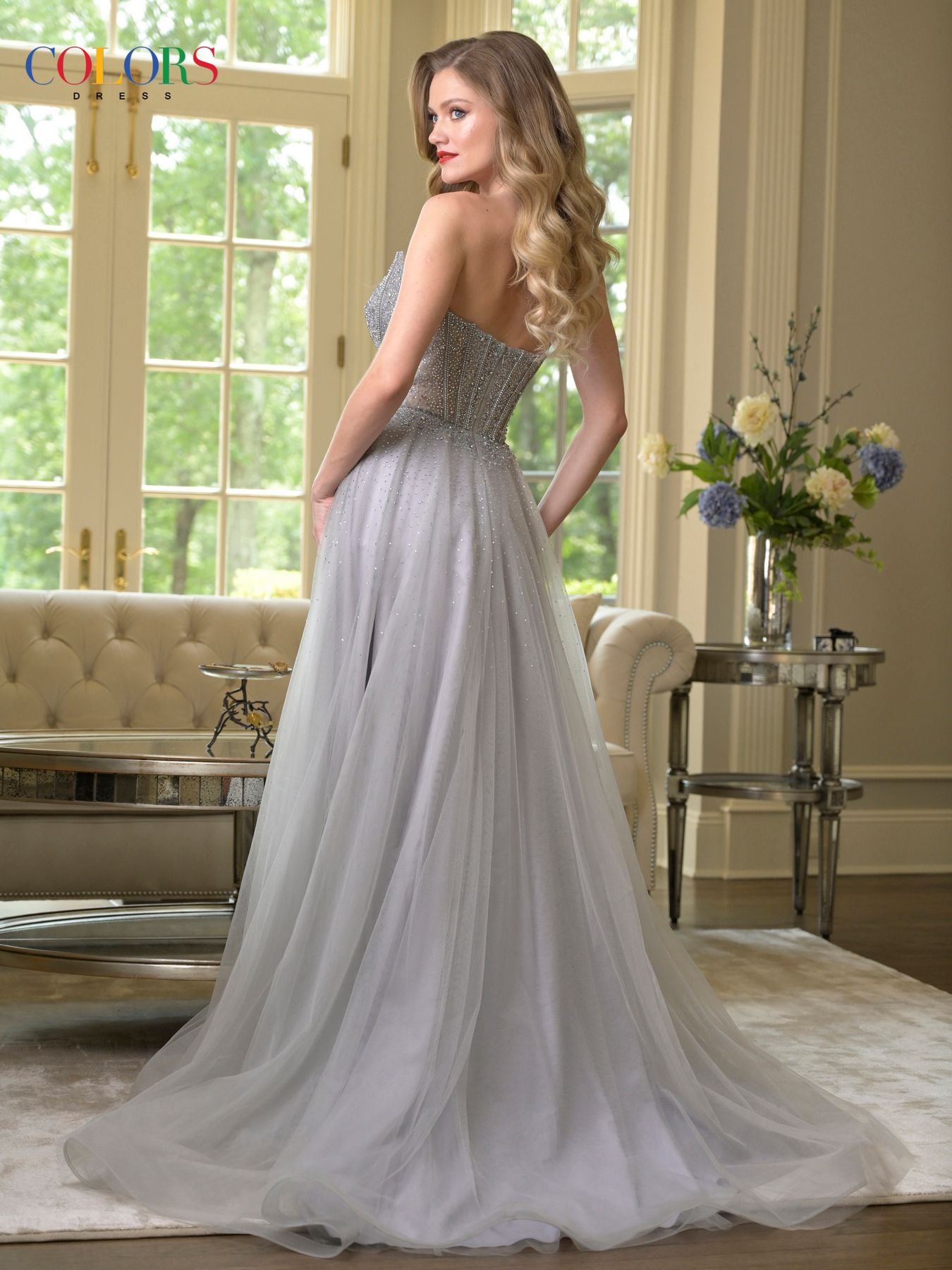 Prom Dresses Long Cape Ball Gown Corset Formal Prom Dress Silver