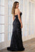 Prom Dresses Long Sequins Slit Prom Dress Black