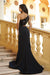 Prom Dresses Prom Two Piece Long Slit Dress Black