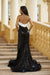 Prom Dresses Sequins Long Evening Prom Gown Black/White
