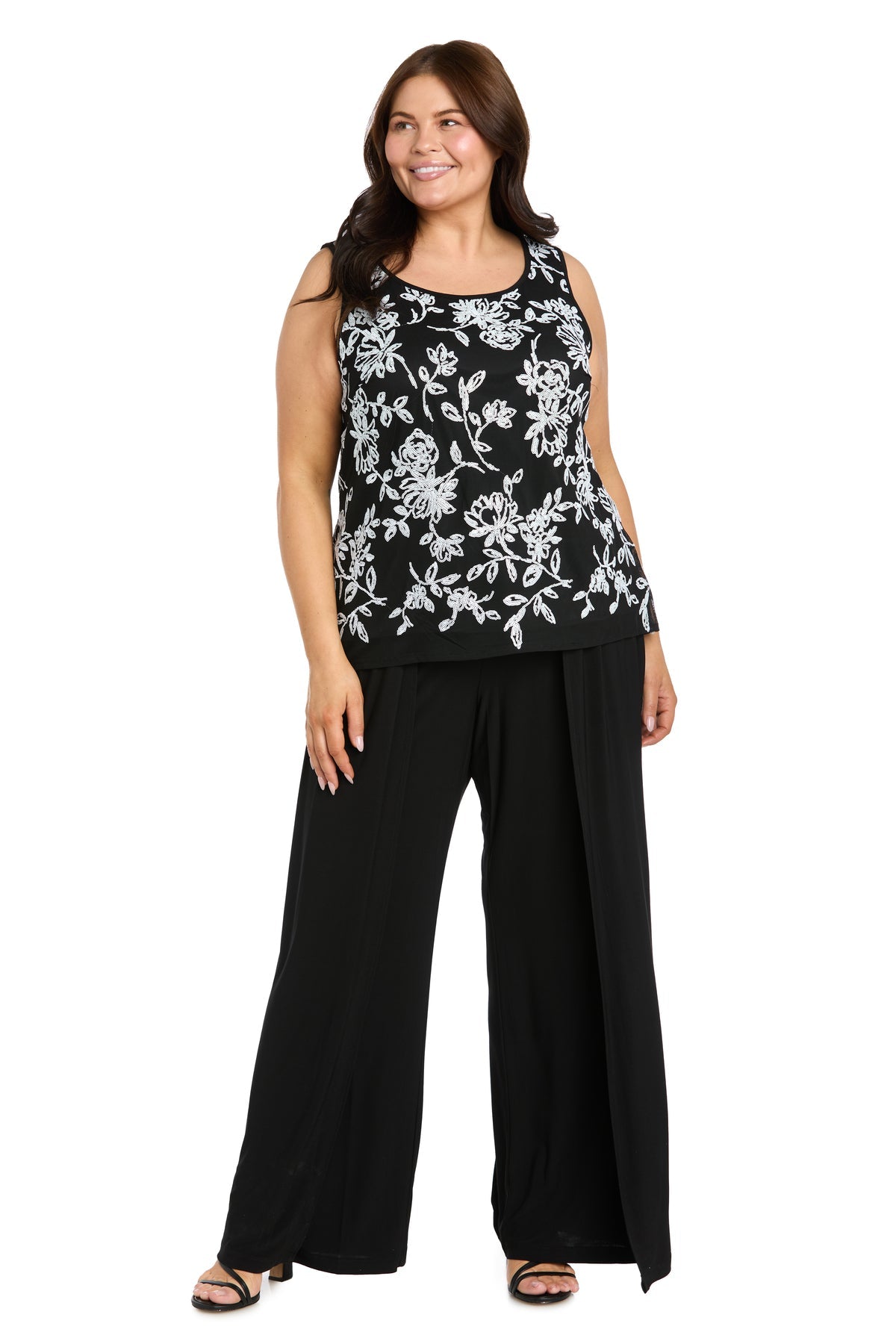 Scoop Floor-Length Jersey Formal Two-Piece R&M Richards 3930W