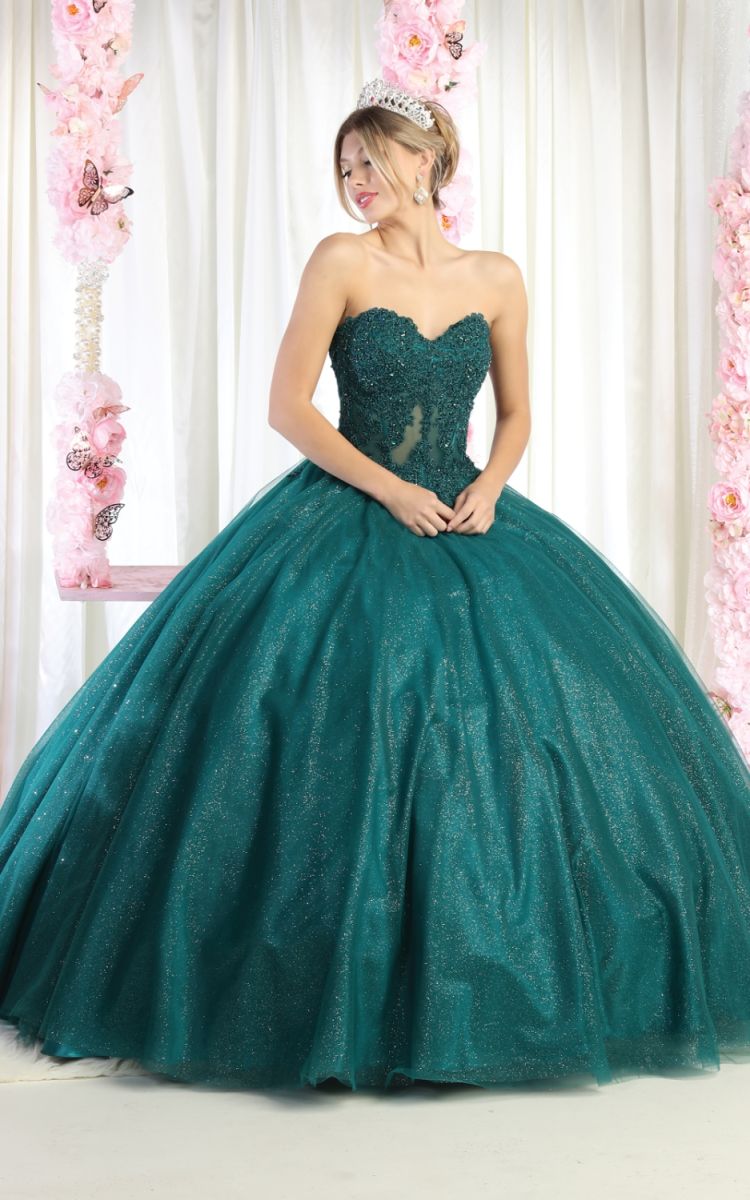 Sweetheart Floor-Length Tulle Quinceañera Ball Gown May Queen LK141