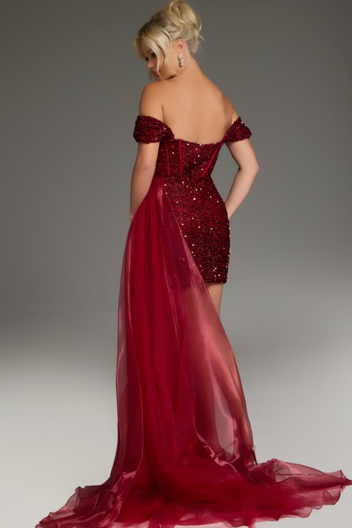 Prom Dresses Short Sequin Mini Formal Prom Dress Burgundy