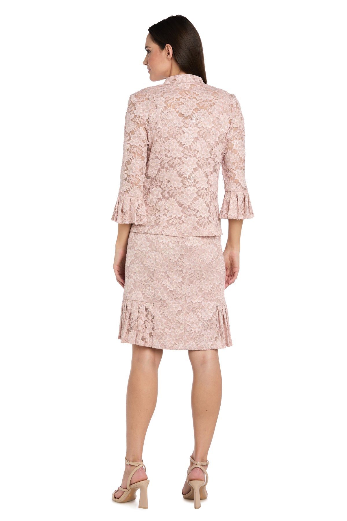 Square Knee-Length Lace Mother of the Bride Two-Piece R&M Richards 3978P