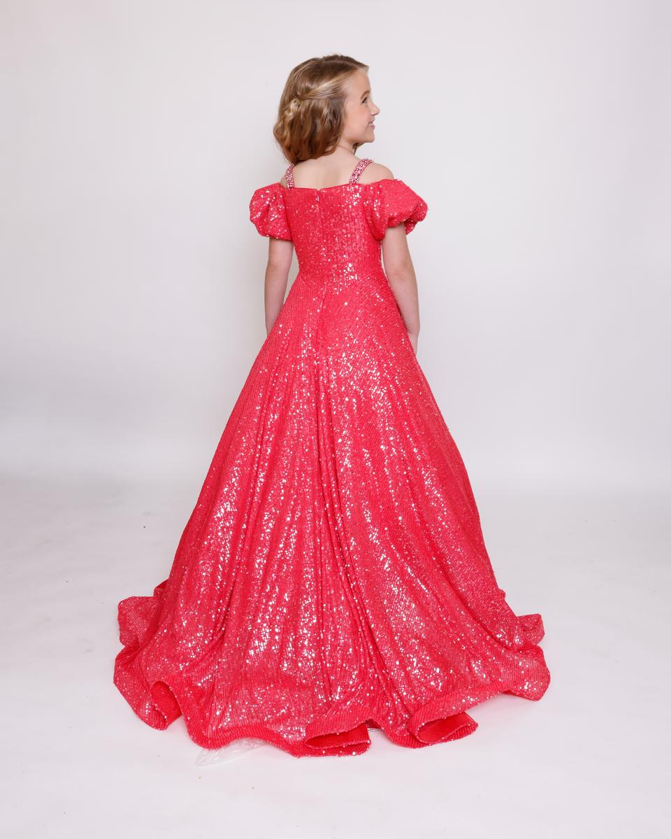 Square Floor-Length Sequin Special Occasion Ball Gown Ava Presley 39884