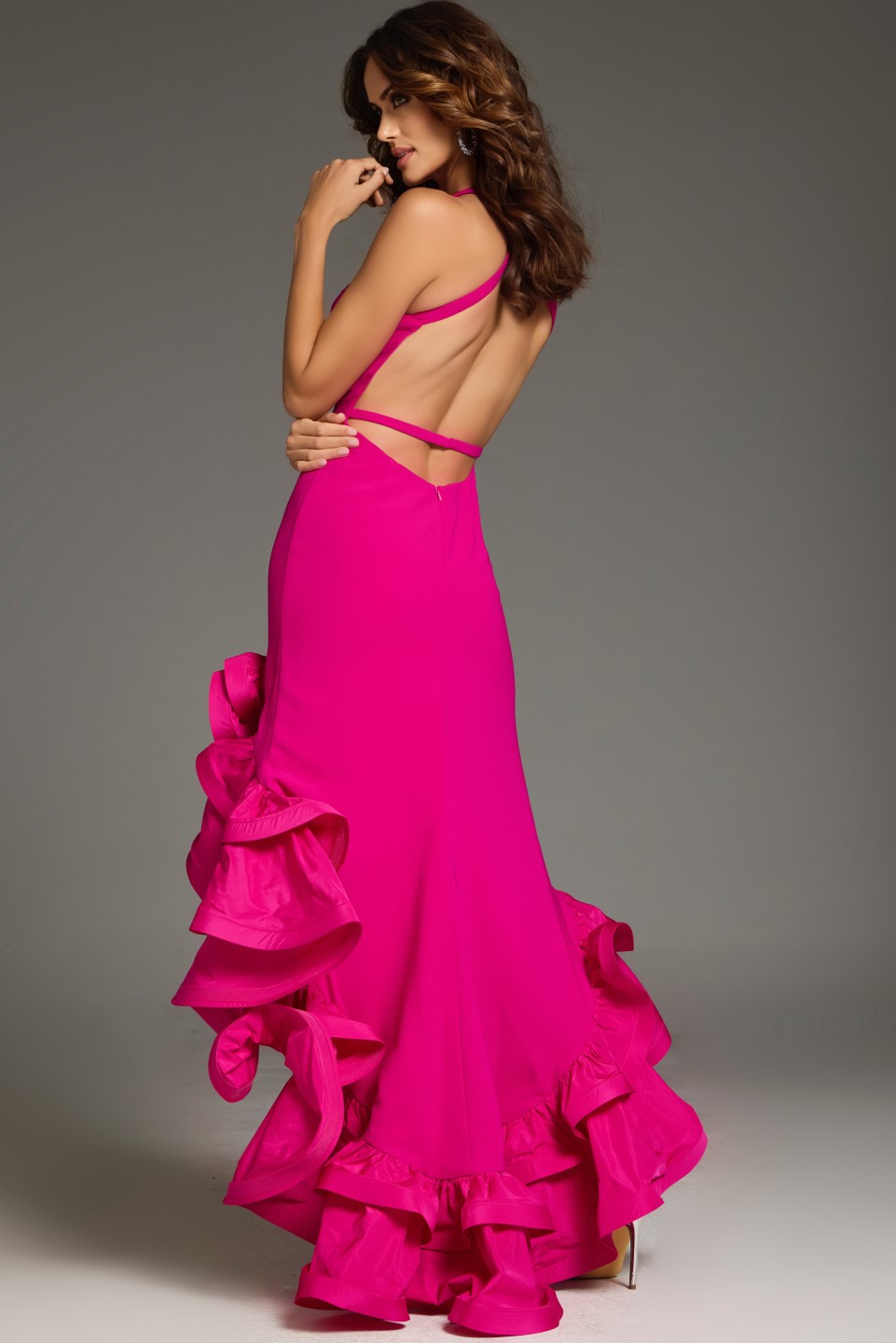 Formal Dresses High Low Fitted Formal Evening Prom Dress Fuchsia