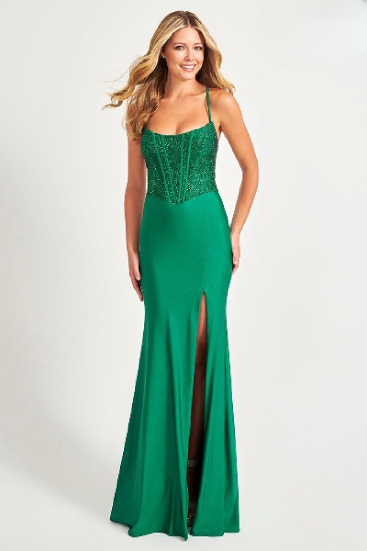 Prom Dresses Fitted Prom Long Corset Formal Dress Dark Emerald