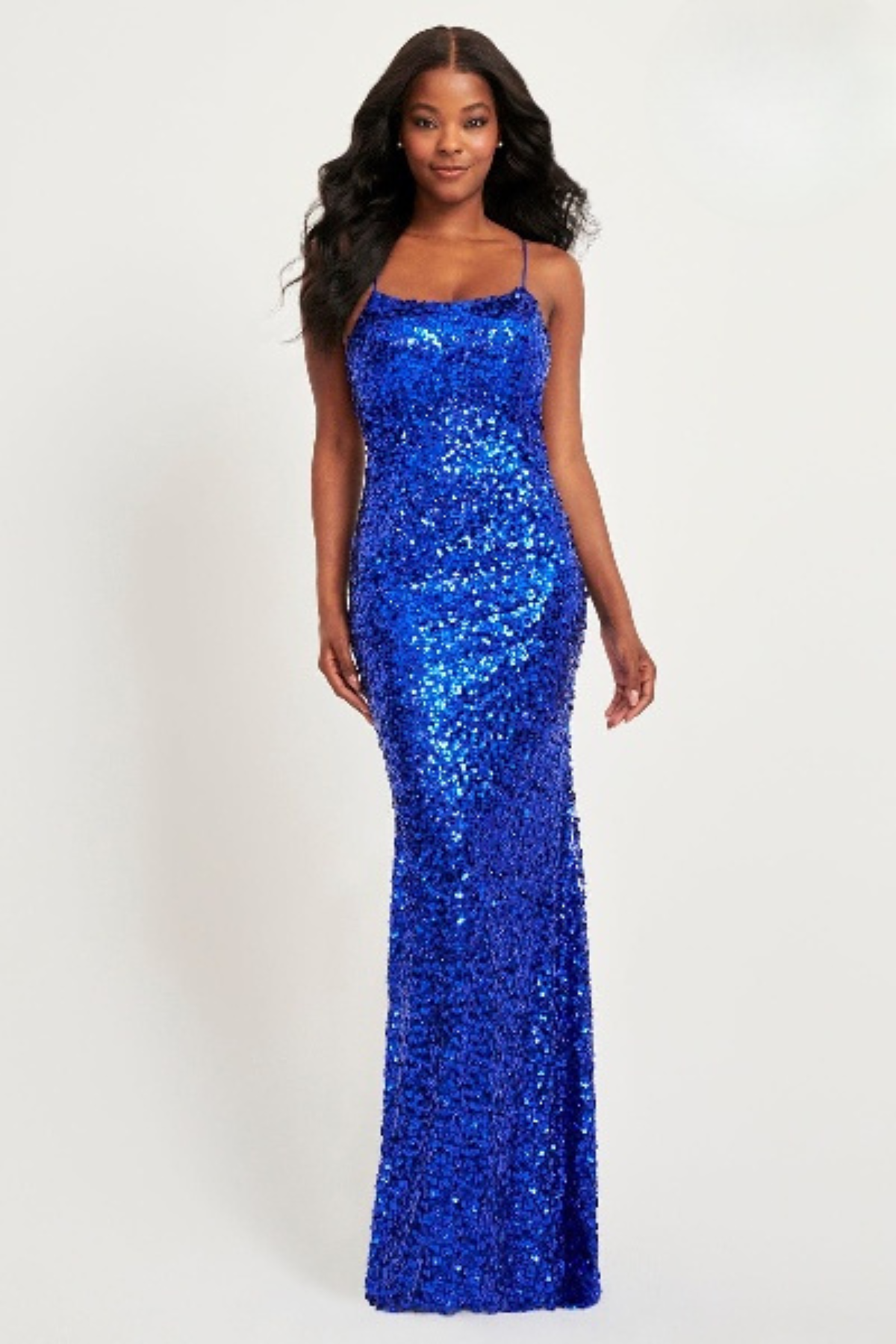 Prom Dresses Long Formal Sequin Metallic Prom Dress Royal