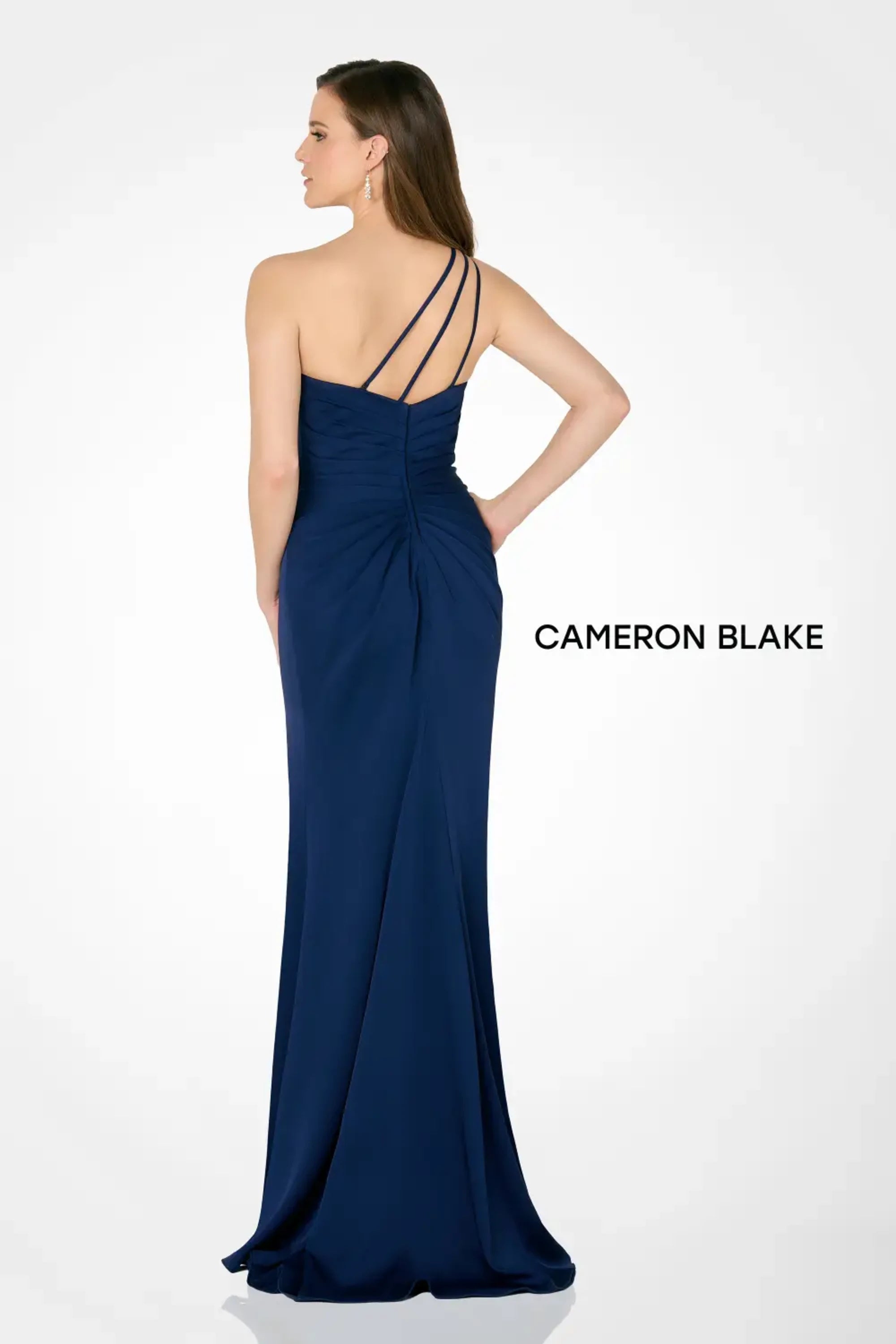 Formal Dresses Long Slit Formal Evening Beaded Dress Navy Blue